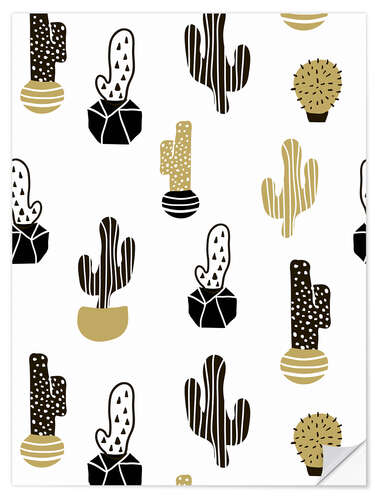 Naklejka na ścianę Cacti pattern