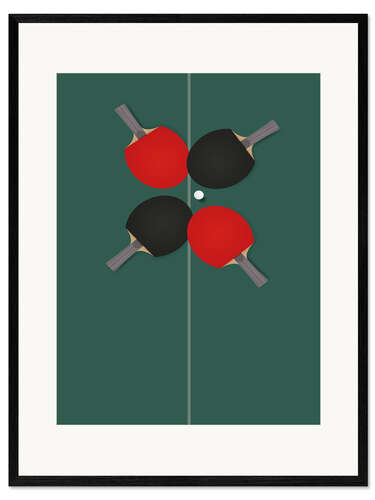 Kunsttryk i ramme Table tennis