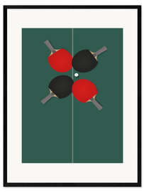Kunsttryk i ramme Table tennis