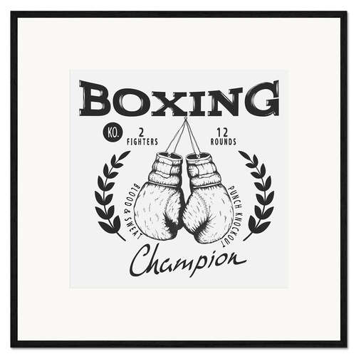 Kehystetty taidepainatus Boxing champion
