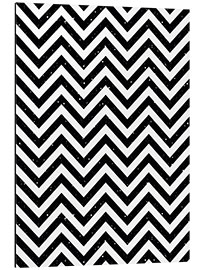 Cuadro de aluminio Herringbone pattern black and white