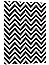 PVC-taulu Herringbone pattern black and white