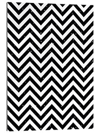 Gallery print Herringbone pattern black and white