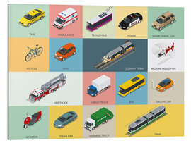 Magnettafel Bunte Fahrzeuge