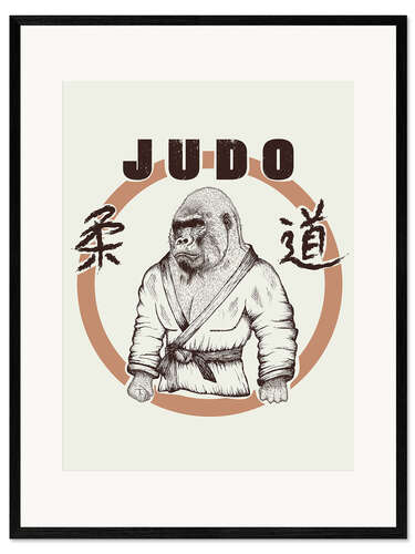 Kehystetty taidepainatus Judo Art