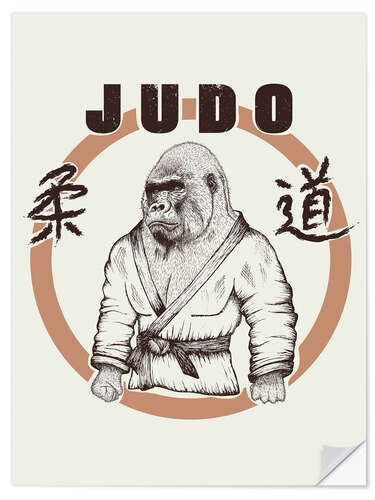 Självhäftande poster Judo Art