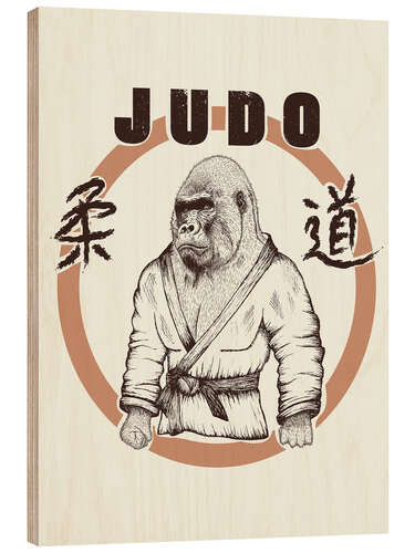 Tableau en bois Judo