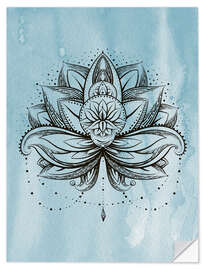 Sisustustarra Lotus Zen watercolor