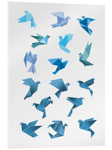 Acrylic print Origami Peace Doves