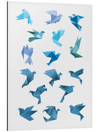 Magnettafel Origami Friedenstauben