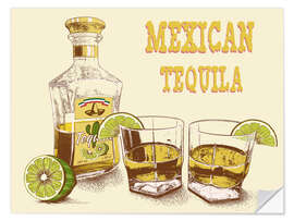 Vinilo para la pared Tequila mexicano