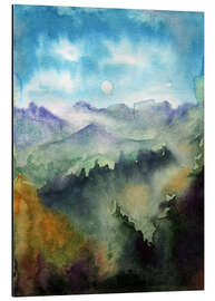 Magnettafel Bergpanorama Aquarell