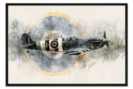 Gerahmter Kunstdruck Spitfire AB910