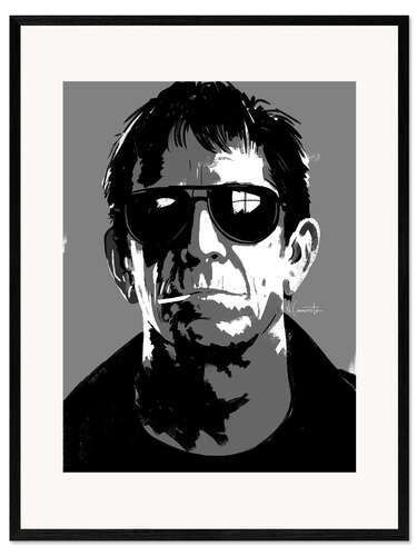 Plakat artystyczny premium w ramie lou reed