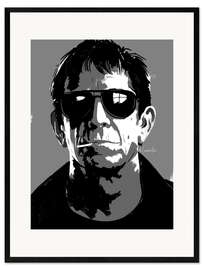 Impressão artística com moldura lou reed