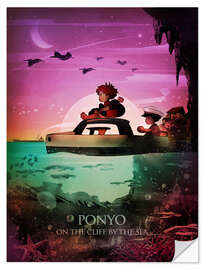 Selvklebende plakat Ponyo