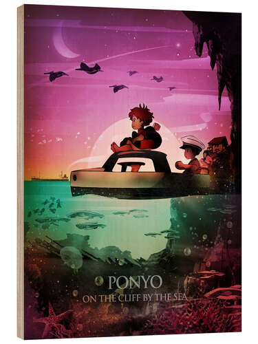 Hout print Ponyo