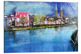 Magnettafel Lübeck, Malerwinkel mit Dom