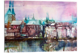 Gallery print Lübeck, view from the millpond