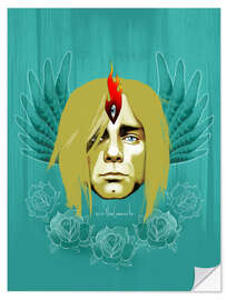 Muursticker kurt cobain