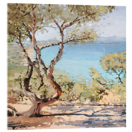 Acrylic print Ibiza viewed from Formentera