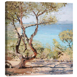 Canvas print Ibiza viewed from Formentera