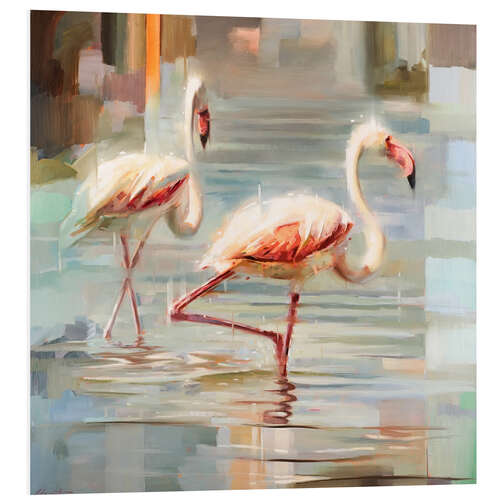 Foam board print Sardinian flamingos