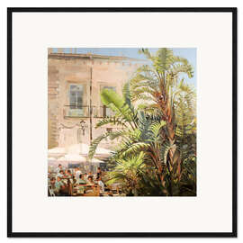 Framed art print Café in Syracuse