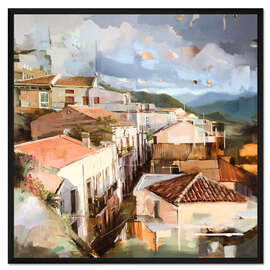 Gerahmter Kunstdruck Dächer Siziliens