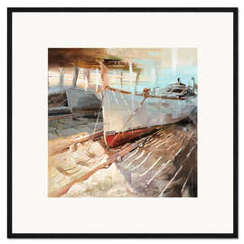 Gerahmter Kunstdruck Stapelplatz