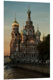 Foam board print Cathedral of the Savior in Sankt Petersburg