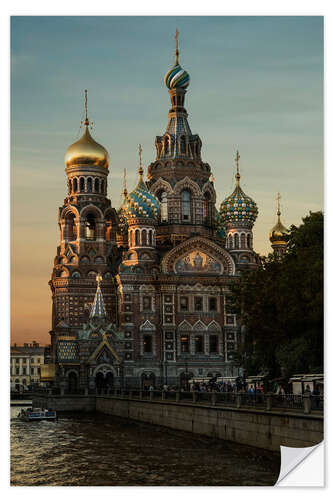 Selvklebende plakat Cathedral of the Savior in Sankt Petersburg