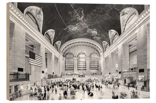 Tableau en bois Grand Central Terminal, New York (monochrome)