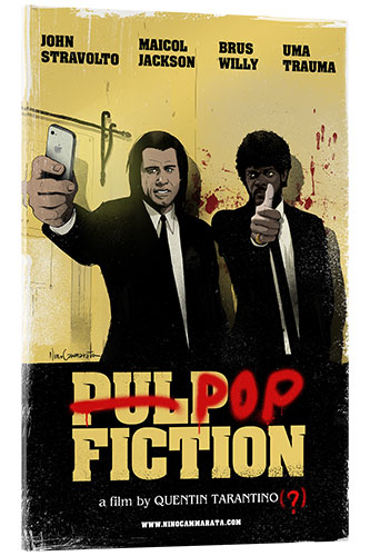 Acrylglasbild pulp fiction