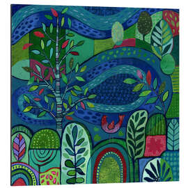 Magnettafel Vogel am Teich