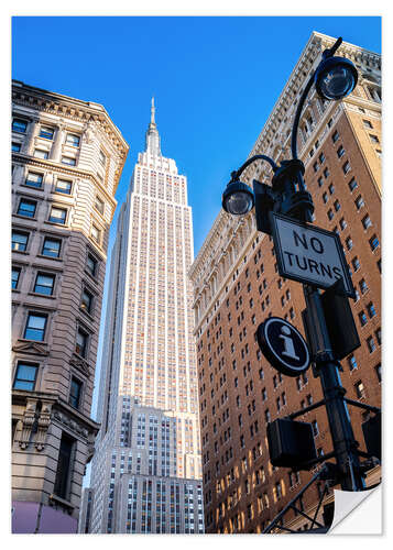 Wandsticker Empire State Building und Straßenlaterne