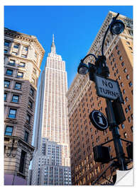 Wandsticker Empire State Building und Straßenlaterne