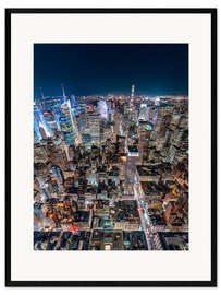 Innrammet kunsttrykk High above New York City