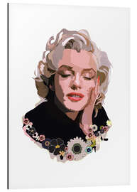 Cuadro de aluminio Marilyn Monroe With Flowers