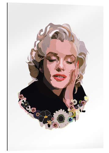 Gallery print Marilyn Monroe With Flowers