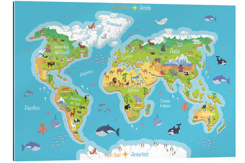 Gallery print World Map - Italian