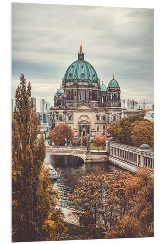 Tableau en PVC Berlin Cathedral in autumn