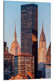 Tableau en aluminium Empire State und Chrysler Building