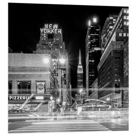 PVC print Ninth Ave, New Yorker * Empire State Building (monochrome)