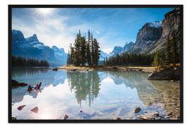 Gerahmter Kunstdruck Spirit Island, Maligne Lake, Kanada