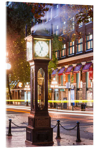 Quadro em acrílico Steam clock in Gastown, Vancouver, Canada