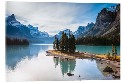 Acrylic print Famous Spirit Island on lake Maligne, Canada