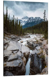 Aluminium print Mistaya Canyon river, Banff, Canada