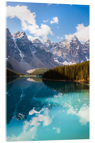 Acrylic print Lake Moraine in the Canadian Rockies