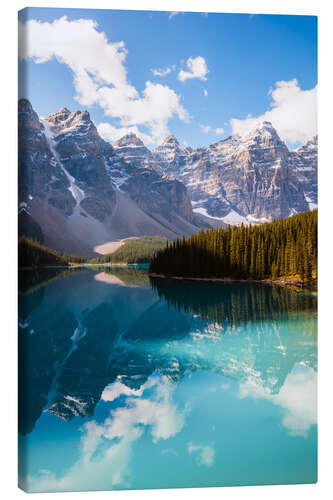 Quadro em tela Lake Moraine in the Canadian Rockies